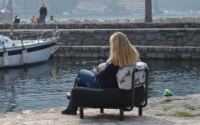 One Bar Element 1 Aufblasbarer Sessel / Sitzelement Dark Grey / Blue – Bild 6