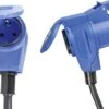 CEE-Adapterleitung Schutzkontaktstecker 90° CEE-Kupplung 3-polig