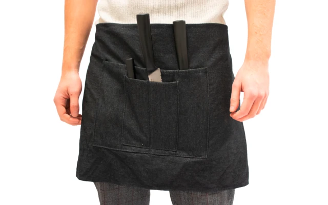 Homeys Grilla Grillset 5teilig Mit Drei Messern Grillmatte Küchenschürze Restedose – Bild 3